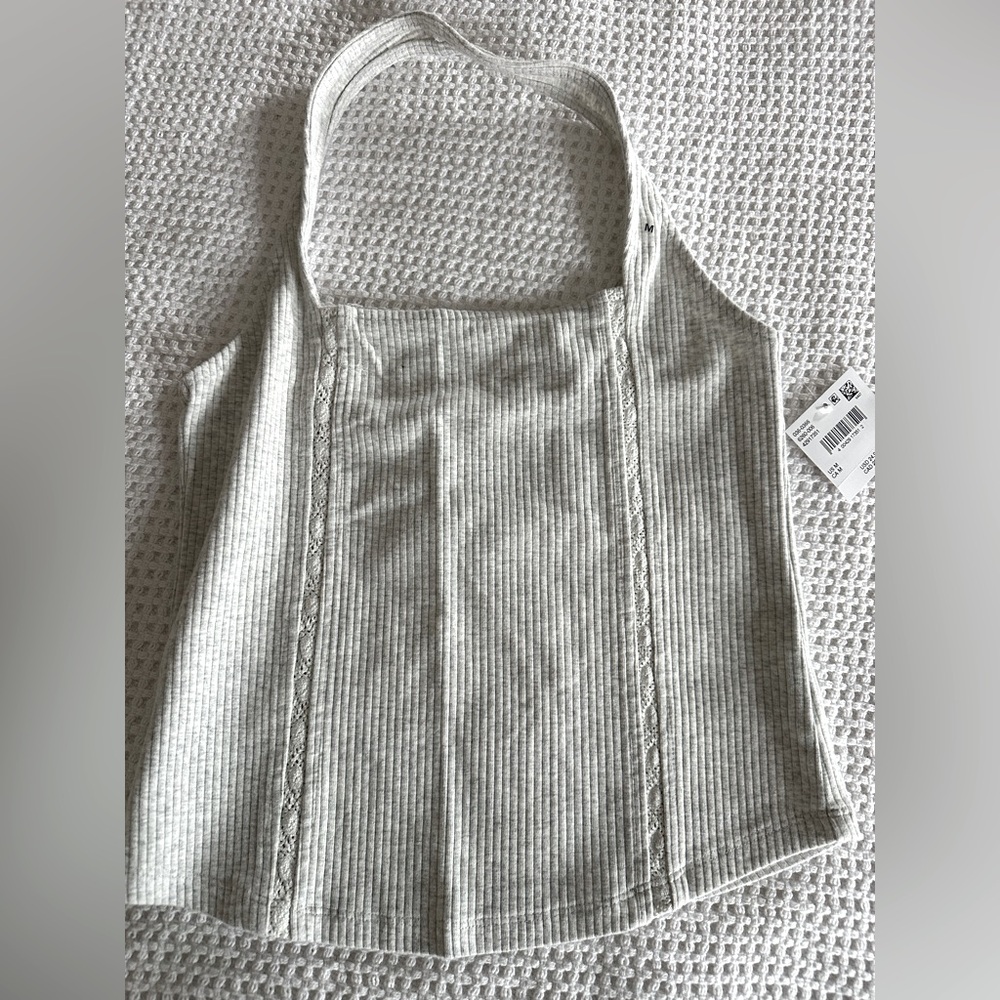 American Eagle light Gray Halter Top